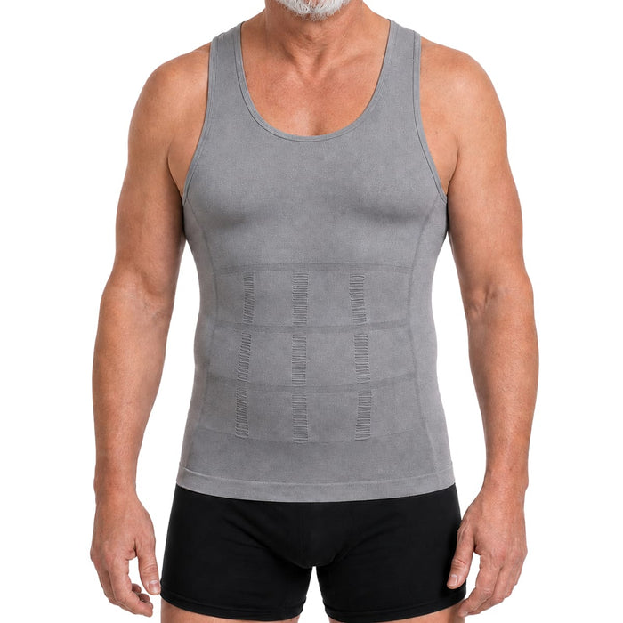 Kroppsbutiken Shapewear Grå / M Undertröja (slimmande herrmodell)