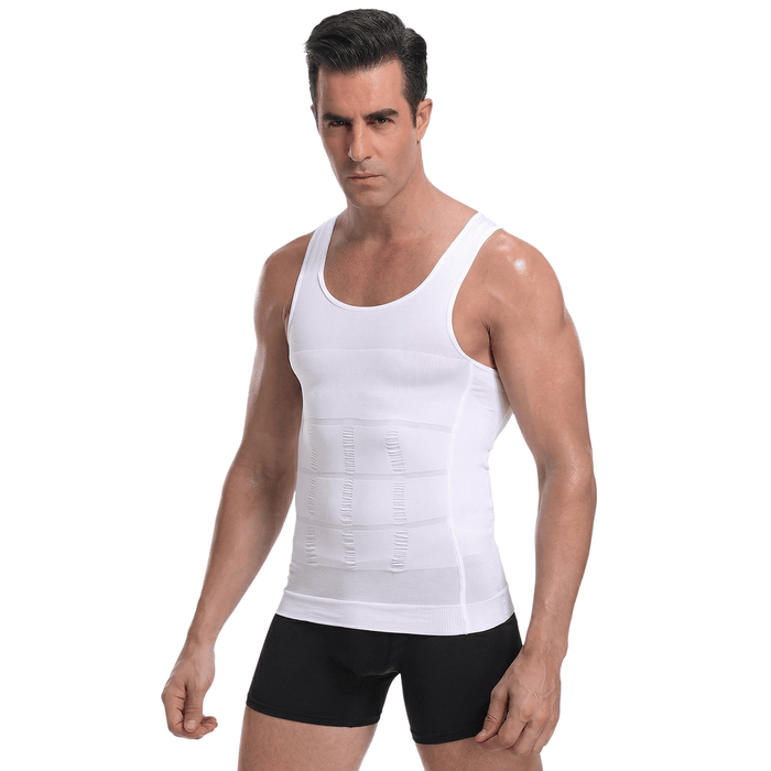 Kroppsbutiken Shapewear Vit / S Undertröja (slimmande herrmodell)