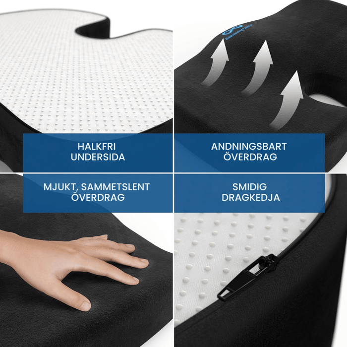 Kroppsbutiken Sittkudde Ergonomisk sittdyna memoryskum