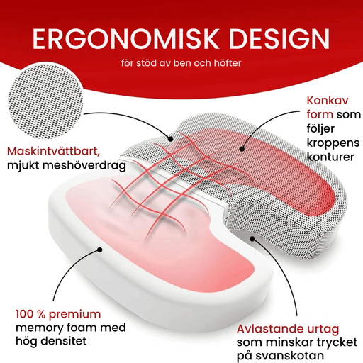 Kroppsbutiken Sittkudde Ergonomisk sittdyna memoryskum