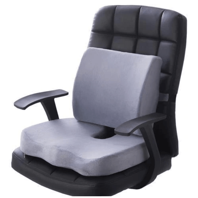 Kroppsbutiken Sittkudde Grå Sittdyna för ryggstöd i minnesskum