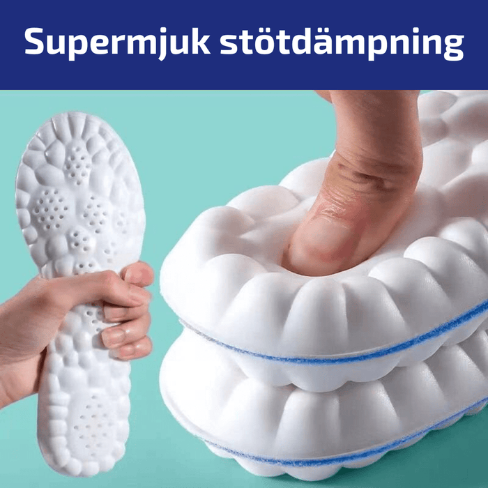 Kroppsbutiken Skoinlägg 4D stötdämpande inläggssulor