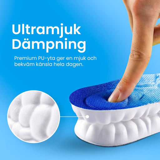 Kroppsbutiken Skoinlägg 4D stötdämpande inläggssulor