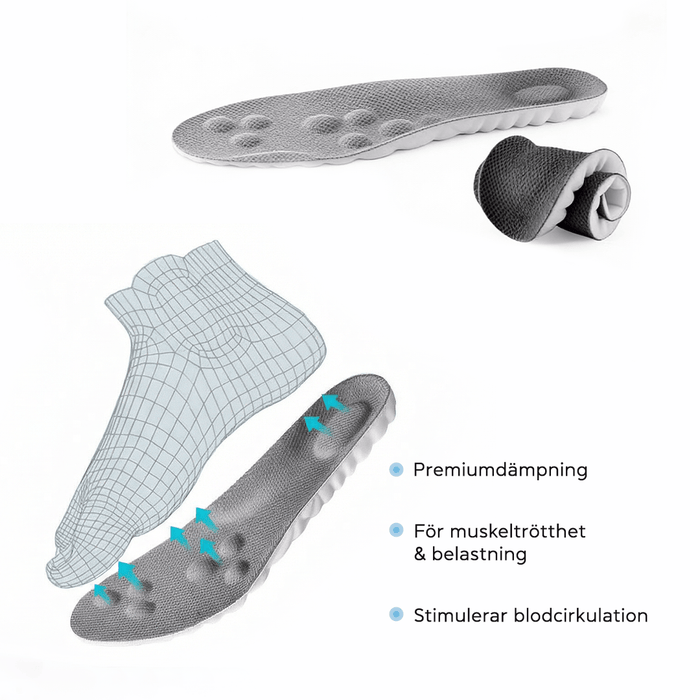 Kroppsbutiken Skoinlägg Massagesulor (4D-stöd)