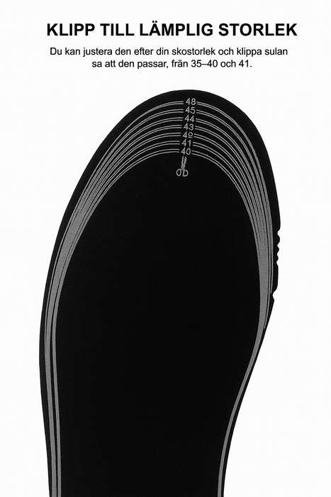 Kroppsbutiken Skoinlägg Uppvärmda innersulor med USB