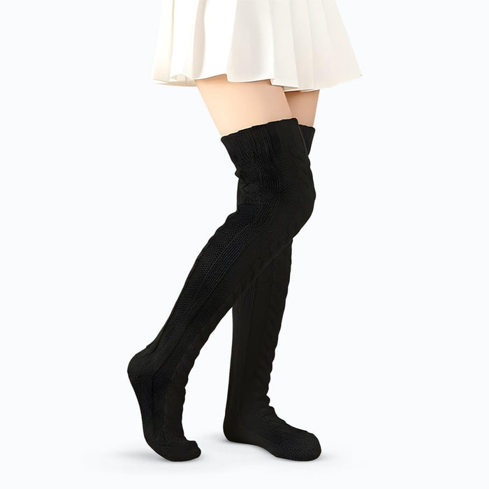 Kroppsbutiken Svart CozySocks - Varma och sköna långstrumpor